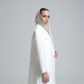 Load image into Gallery viewer,  white abaya with a headscarf

